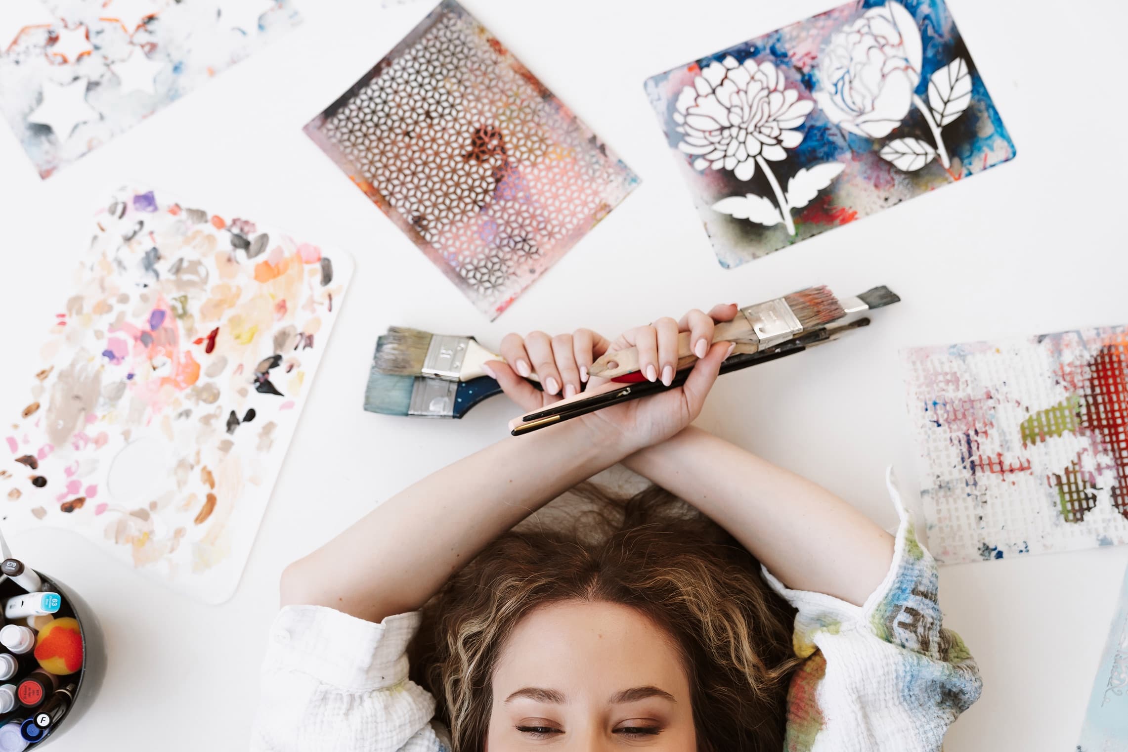 Nina in the studio